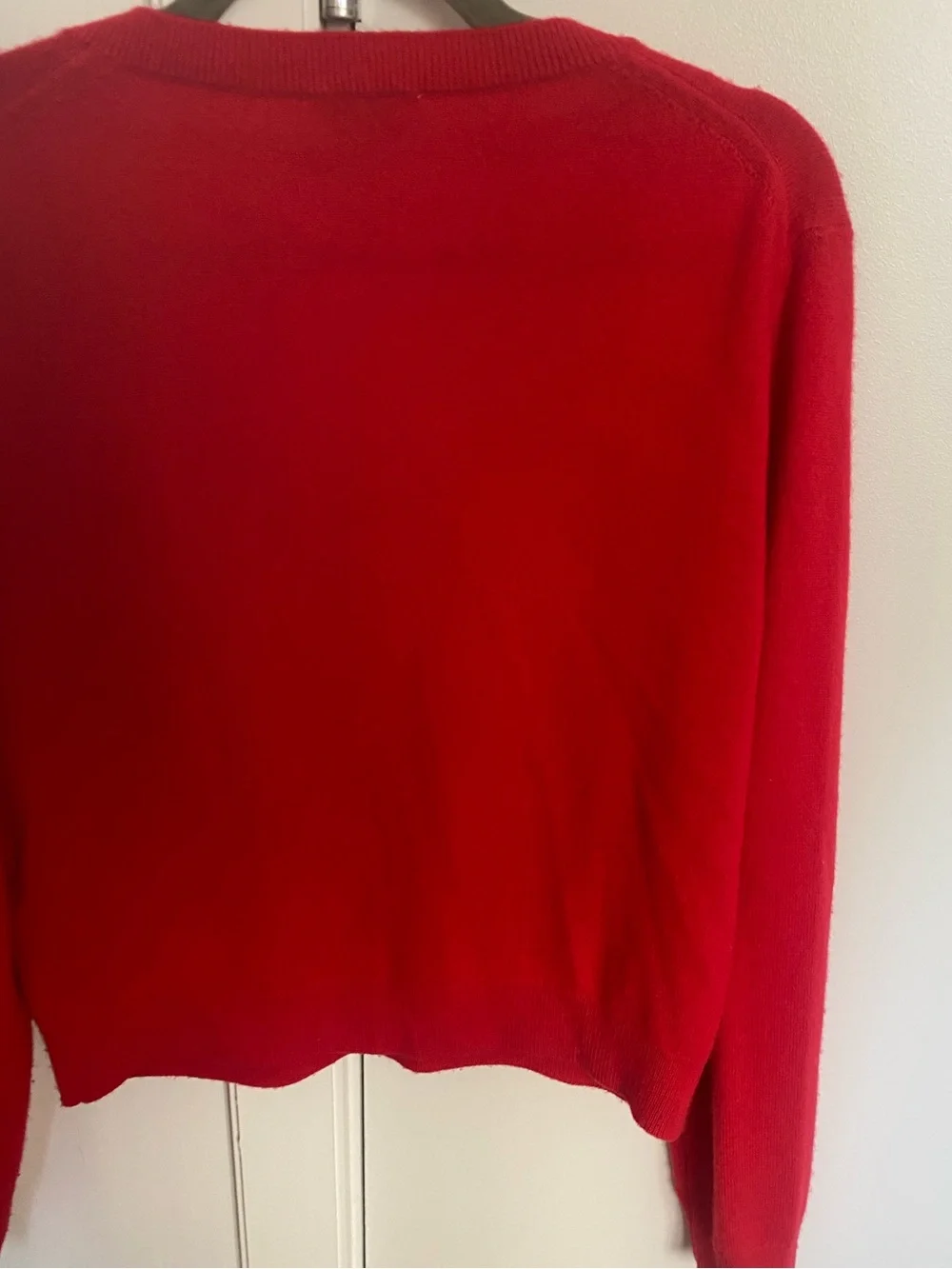 Aritzia Red V-Neck Women's Cashmere Sweater M - Picture 6 of 8